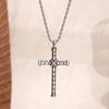 Men's Stainless Steel Cross Pendant Necklace - Bold Hip Hop Fashion Statement, European & American Style Sweater Chain