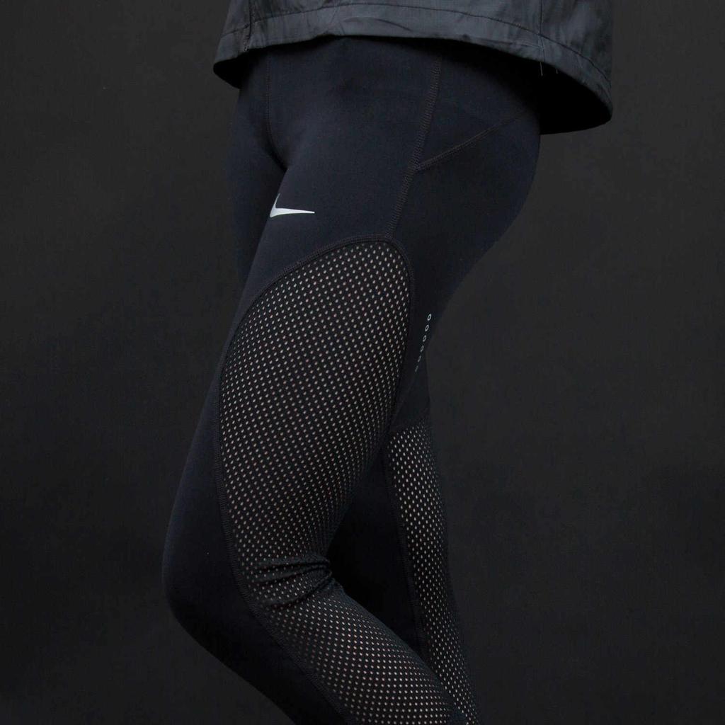 Nike Leggings Femei cu Imprimeu Logo Stil Sport Retro Talie Medie Elastică Picior Drept Negru AA4440-010
