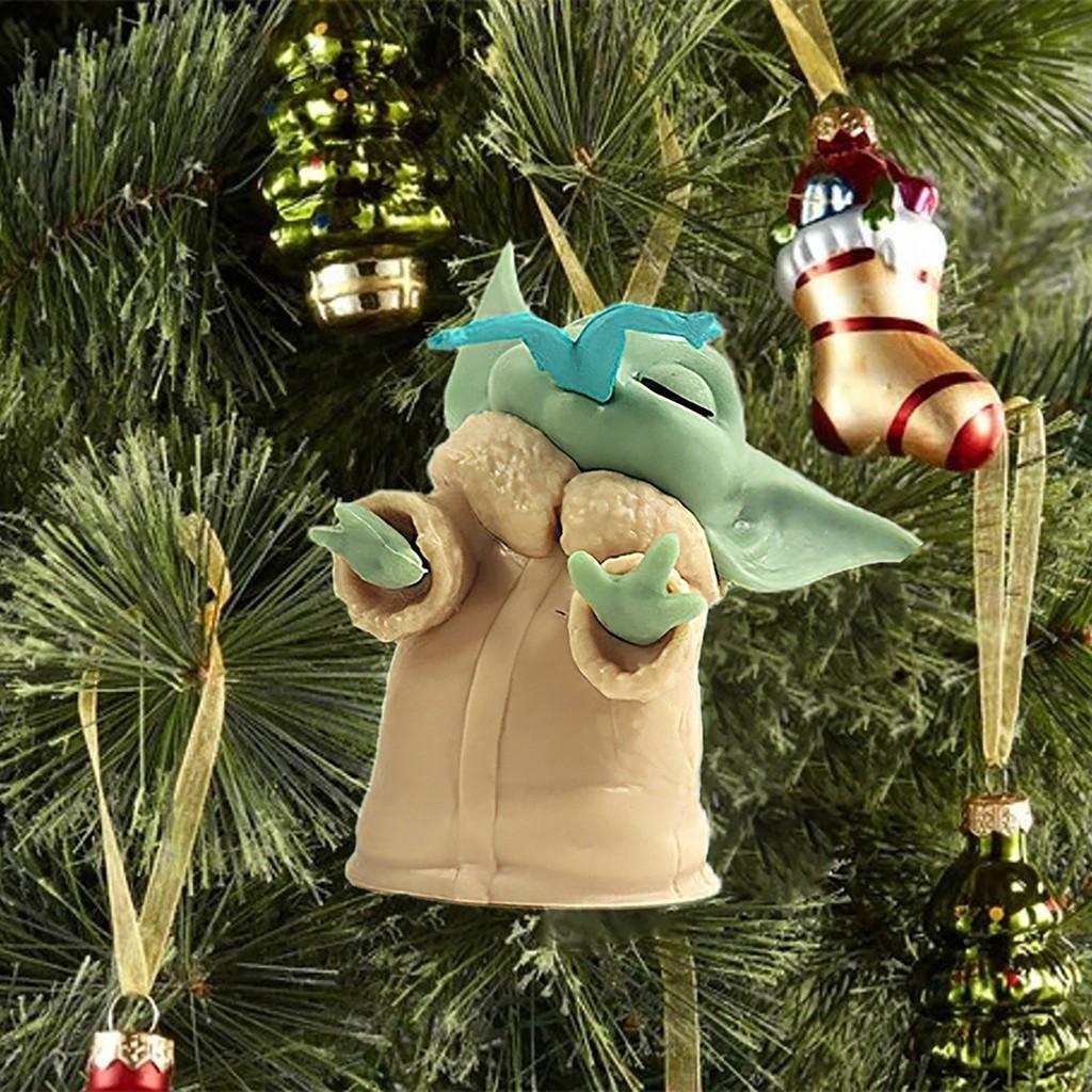 Baby Adorable Cartoon Yoda Santa Holiday Decoration Perfect For Trees Christmas