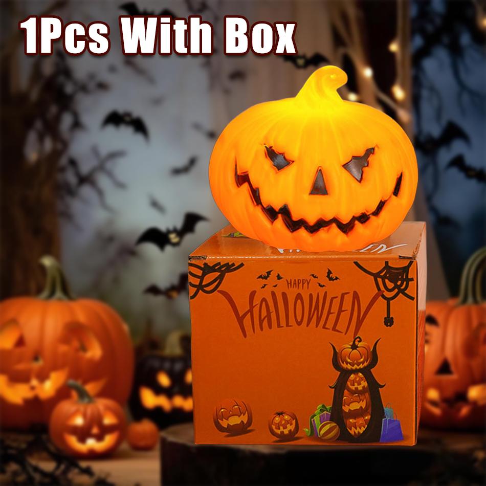 Luz de Abóbora LED de Halloween Decoração de Casa Lâmpada de Vela Suprimentos para Festa de Halloween Casa Assombrada Adereços de Terror Presentes para Crianças