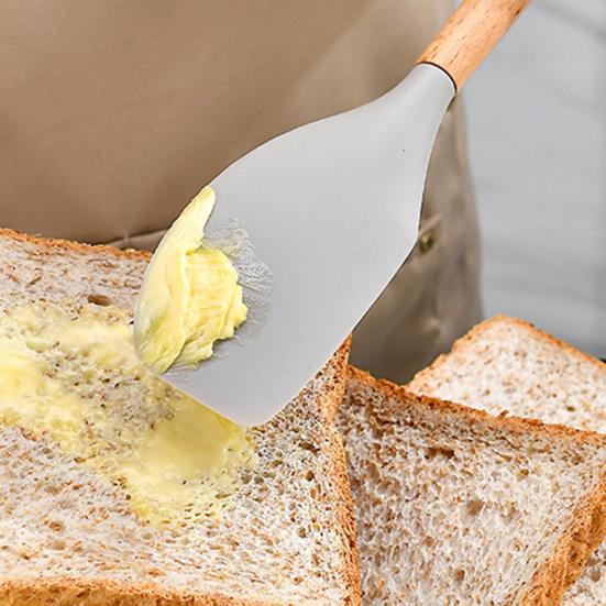 1 Set Cooking Tools Heat Insulation Food Grade Anti-scalding Non-stick Cookware Spatula for Dormitory