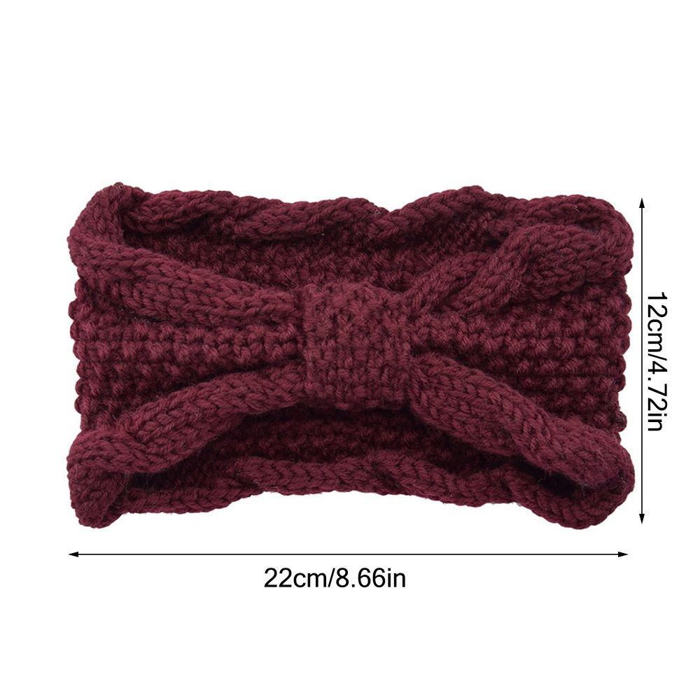 Turban Headwrap Winter Knitted Headband Ear Warmer Bow Twist Hair Band Soft Crochet Headband
