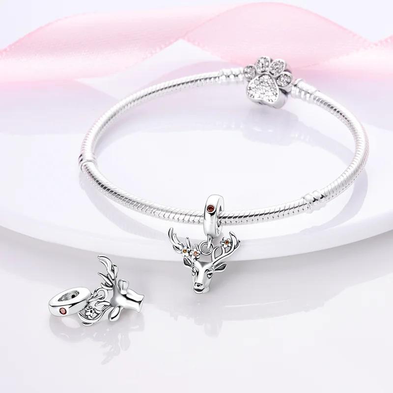 Exquisite Sika Deer Beads Copper Original Beads Fit Originalcharms Bracelet Beads Jewelry Gifts For Women