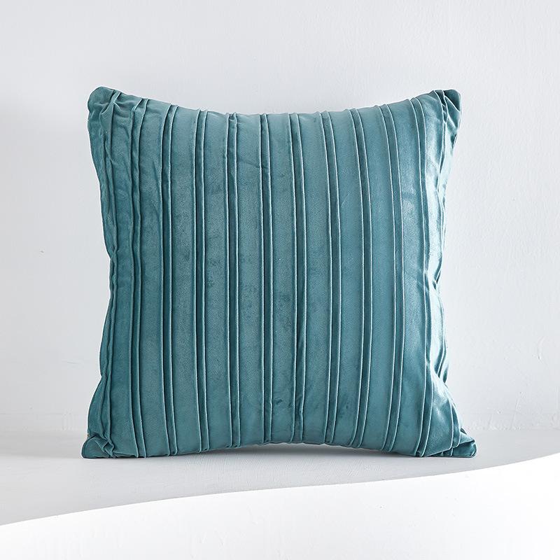 

Dutch Velvet Striped Pleated Pillow Cushion Office Lumbar Support Waist Support Simple Solid Color Cushion 45 * 45 (excluding core)