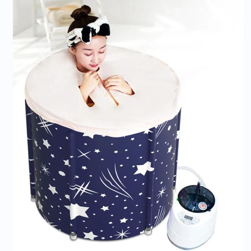 Yetişkinler için Taşınabilir Küvet Bağımsız Küvet Duş Kabini için Spa Katlanabilir Islanma Banyo Küveti Sıcak Banyo Buz Banyosu için