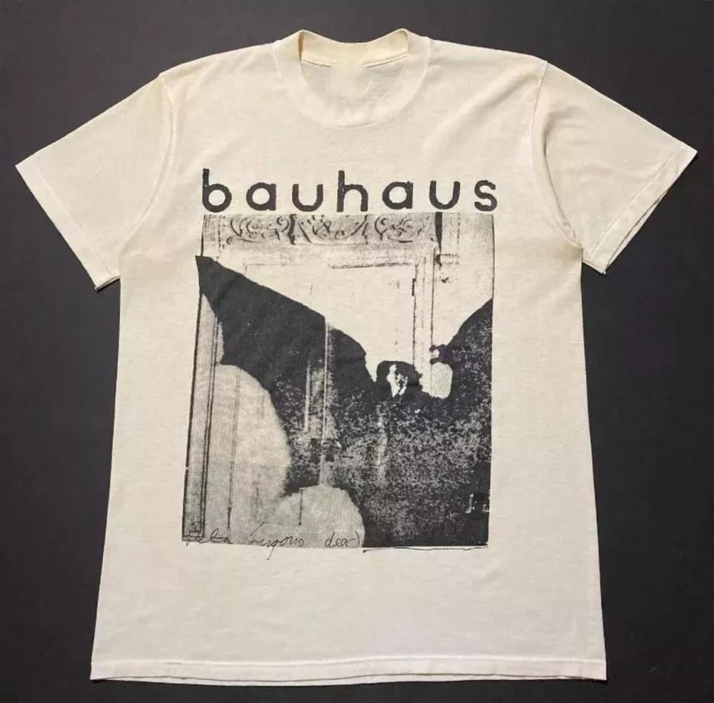 Bauhaus Band White Short Sleeve Cotton T shirt SIZE S-5XL Unisex T-Shirt L