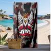 Toalla de Playa Estampada de Fútbol de Polonia Secado Rápido Súper Absorbente Suave Toalla de Baño para Natación Playa Viaje Ventilador Souvenir Regalo