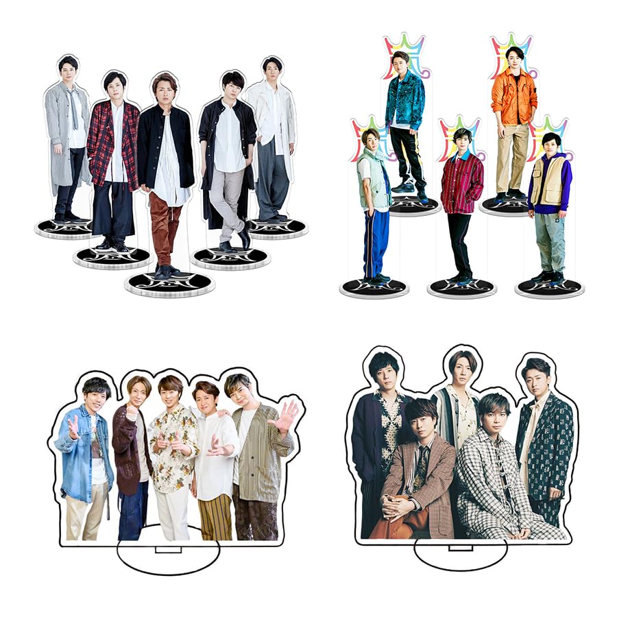 

Mrsderi Arashi Acrylic Stand Set of 5 Aiba Masaki Matsumoto Jun Ninomiya Kazunari Ohno Satoshi Sakurai Sho Idol Group Support Decoration Character