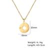 Cazador  Round Compass Pendant Necklace Gold Color Stainless Steel Necklaces for Women Men Jewelry 2026 Birthday Gift Wholesale