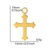 5Pcs Crosses Pendant Charms For Jewelry Making Supplies Christ Handmade Necklace Earrings Charm Gold Color Accessories Wholesale