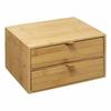 Bamboo Case With 2 Drawers With Handles