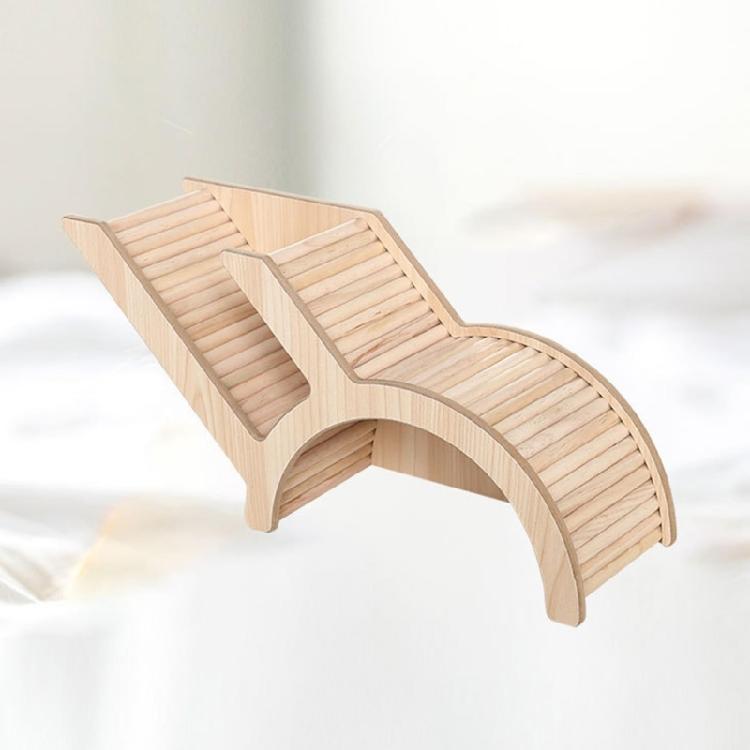 Natural Wood Hamster Climbing Ladder Platform For Small Pet Safe And Fun Resting Space Cage Corner Entertainment Toy