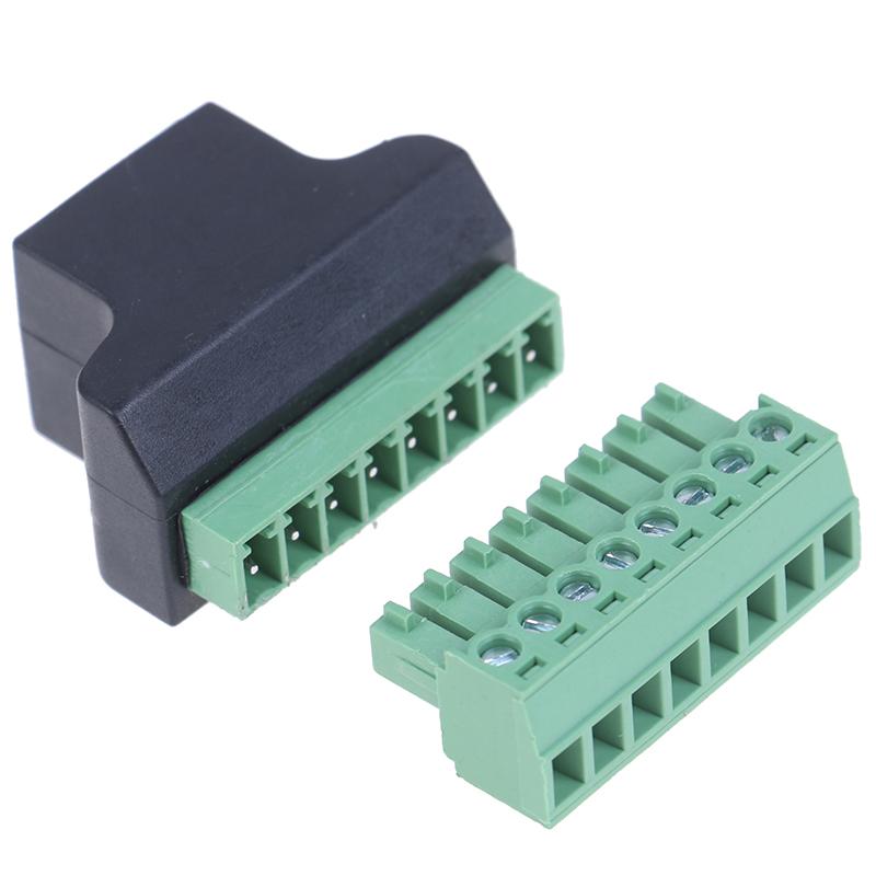 For CCTV DVR RJ45 To Screw Terminal Adaptor Rj45 Female To 8 Pin Connector