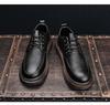 Herrenschuhe im britischen Stil Schwarz/Braun Leder - Herbstmode, Formell/Freizeit, Leichtgewicht, Höhenerhöhend