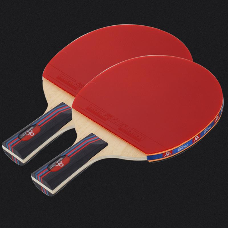Beginner level long handle shakehand ping pong racket table tennis paddle