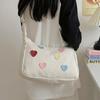 Casual canvas big bag women's new trendy large-capacity fashion messenger bag commuter shoulder tote bag