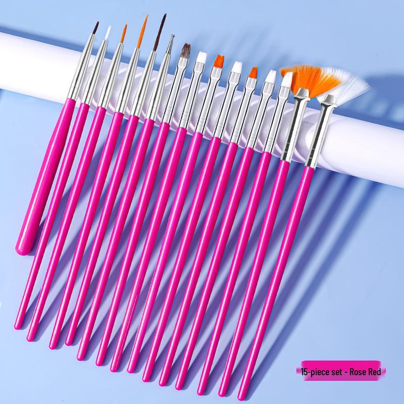 20-Piece Nail Art Brush & Rhinestone Dotting Pen Set