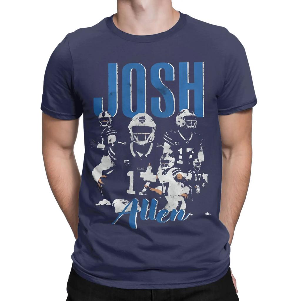 Unisexs Josh Allen T Shirts Cotton Tops Humorous Short Sleeve Round Collar Tees Plus Size TShirt