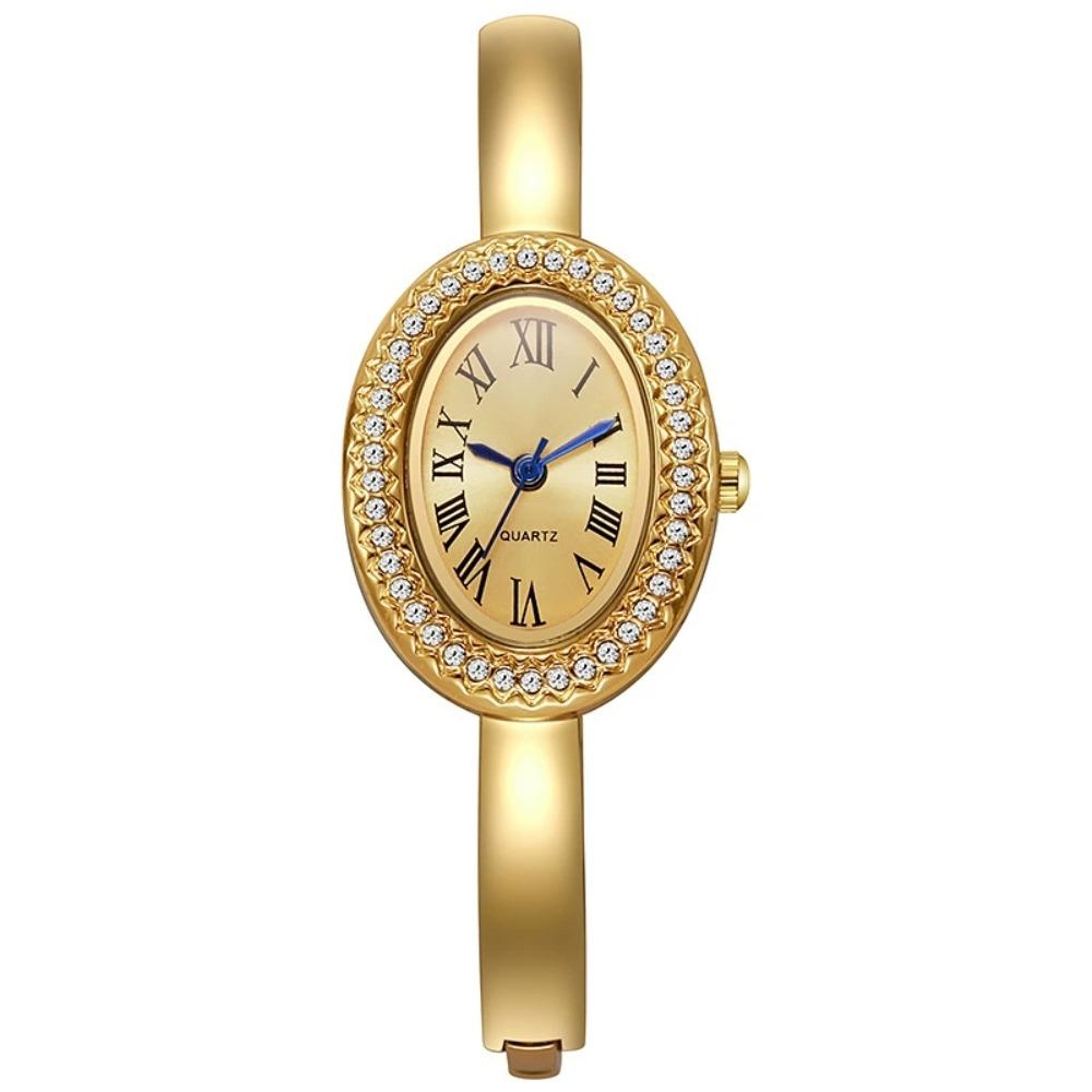 Oval Case Bracelet Wristwatch Adjustable Ladies Wristwatch Casual Quartz Wrist Watch Women