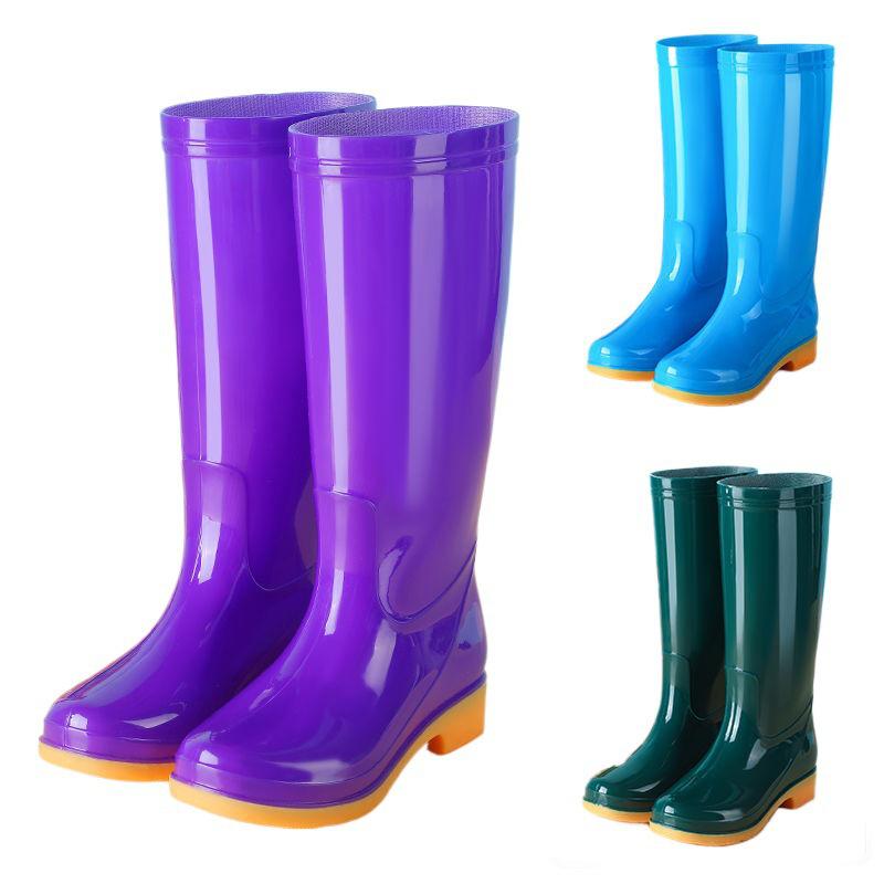 Dámské fleecem podšité protiskluzové nepromokavé gumové holínky s vysokým svrškem