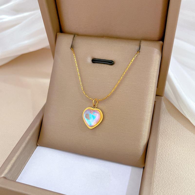 Popular Element Personality Minimalist Wind Furnace Real Gold Necklace Female Collarbone Chain