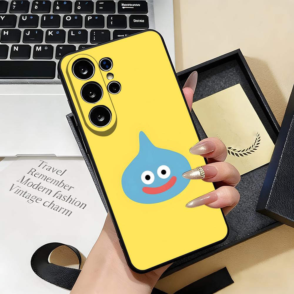 D-dragon Q-Quest Slime Phone Case For Samsung S26 S25 S24 FE S23 S22 S21 Plus S20 Ultra Note20Ultra Black Soft Shell