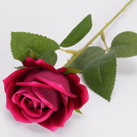 Artificial Rose Eye-catching No Withering Fresh-keeping Fancy Single Branch Simulation Roses Wedding Favors