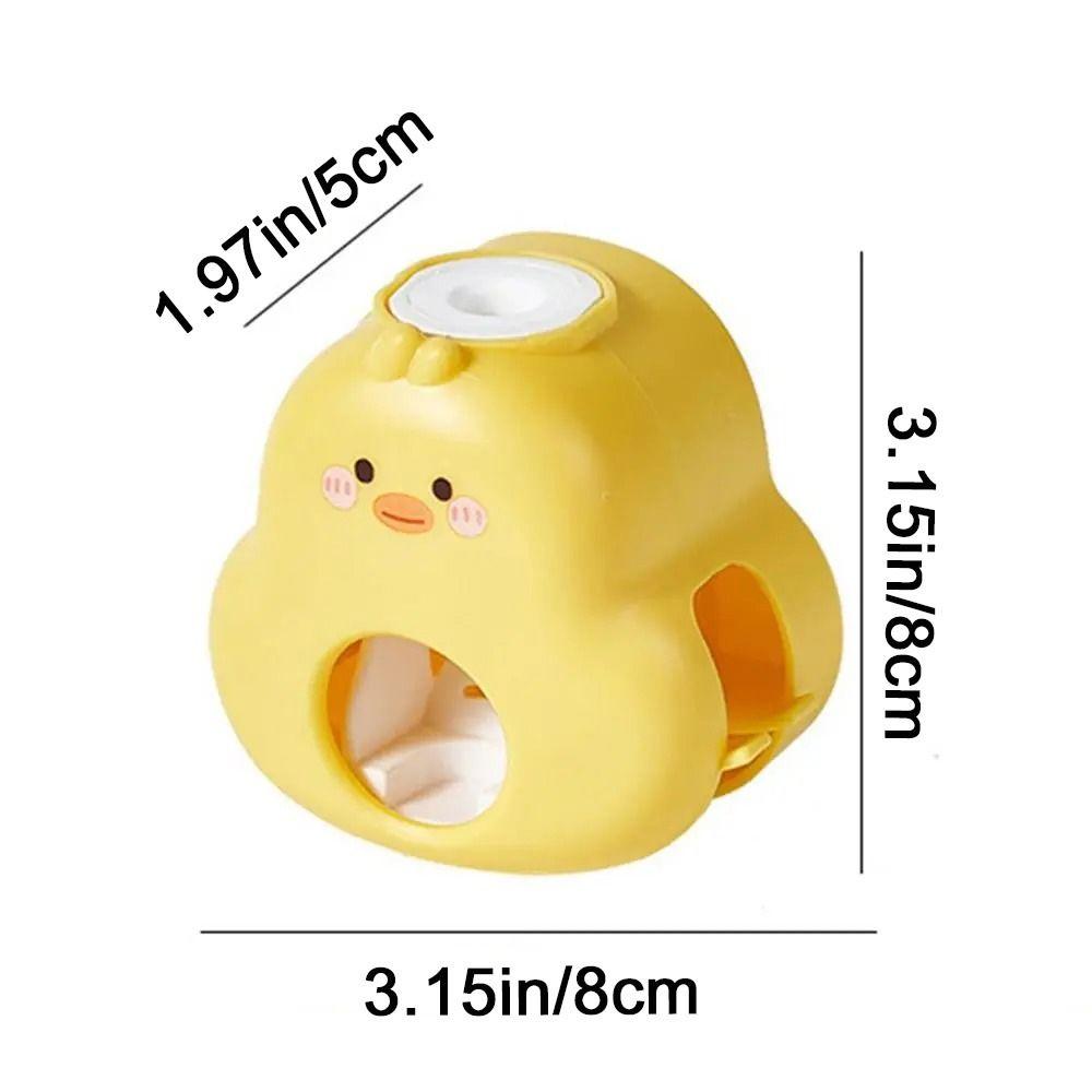 

No Punching Toothpaste Squeezer Plastic Toothbrush Holder for Bathroom жёлтый