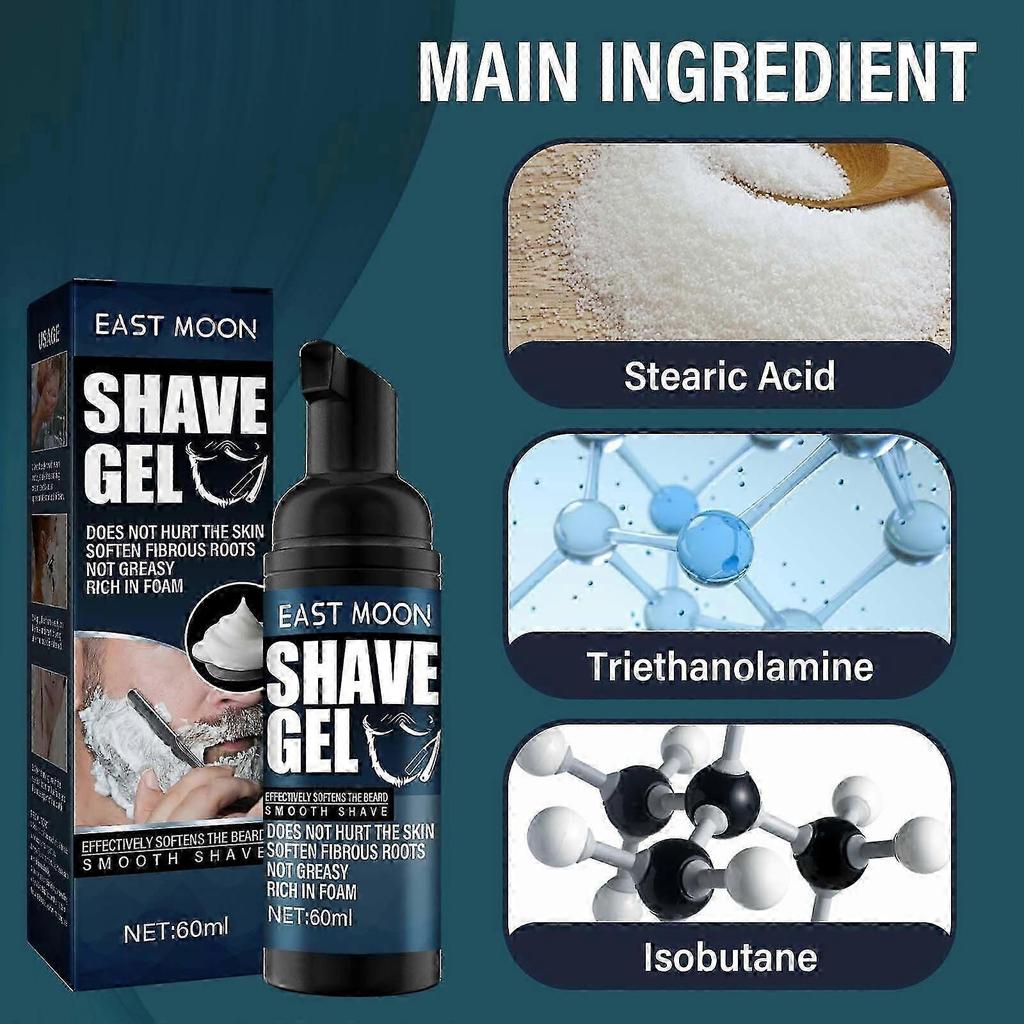 2025 Latest Model Men's Shaving Foam Gentle Refreshing Cleansing
