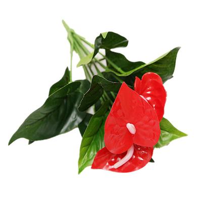 1 Stück künstliche Anthurium-Blume, DIY, Garten, Party, Zuhause, Hochzeit, Büro, Schreibtisch-Dekor