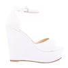 Women Sandals Sexy 12cm Peep Toe Ankle Strap Platform Wedge High Heels Sandals Party Red Wedding Dress Ladies Shoes