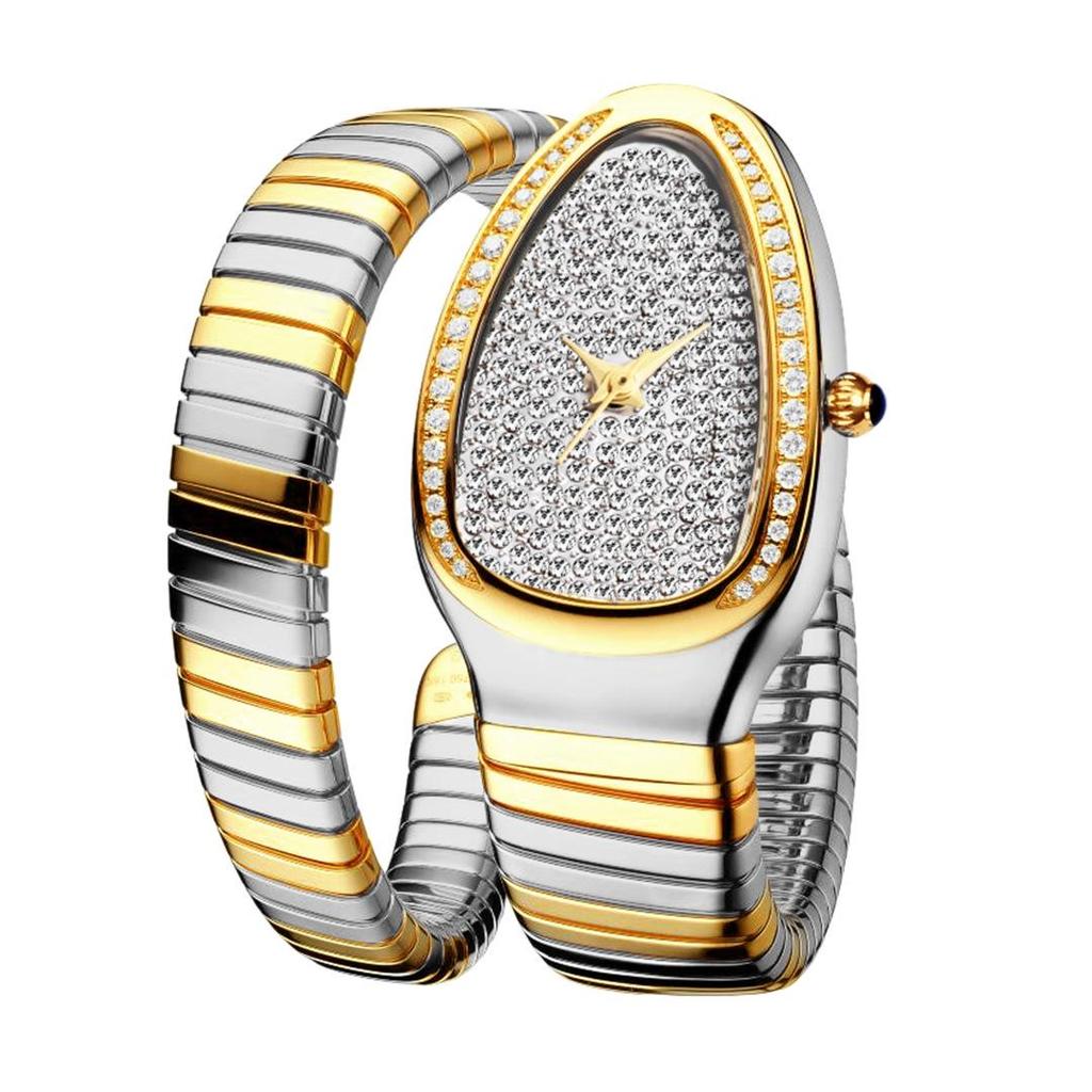 MISSFOX Women's European & American INS Style Snakehead Watch – Unique, Fashionable, Snake-Shaped Design
