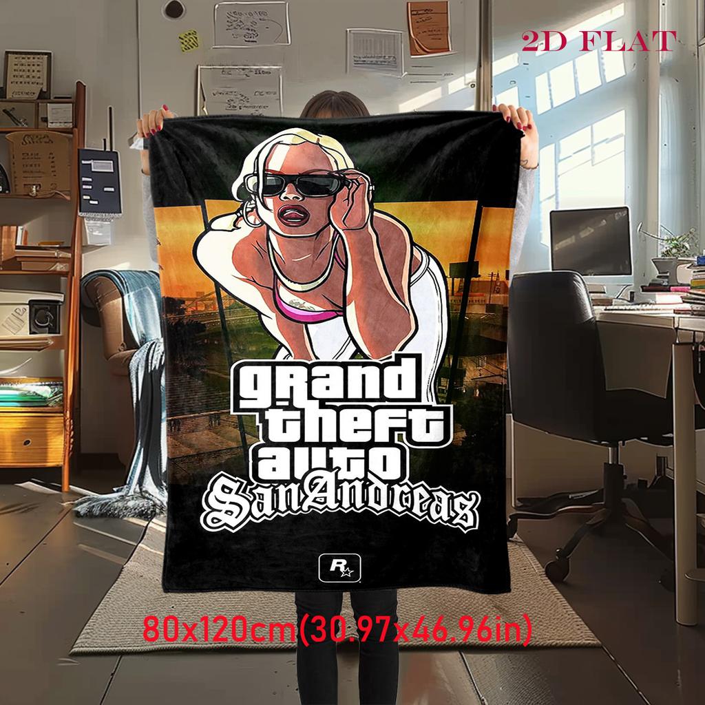 Grand Theft Auto: Coperta Urban Chaos Morbida e confortevole Viaggio in campeggio camera da letto Stampa digitale Coperta da riposo