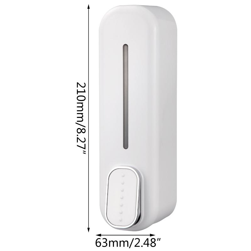 Wall Mounted Soap Dispenser Manual Press Bathroom Liquid Containers Easy Install