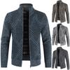 Giacca in maglia cardigan casual da uomo invernale, a maniche lunghe, in maglia, con cappuccio
