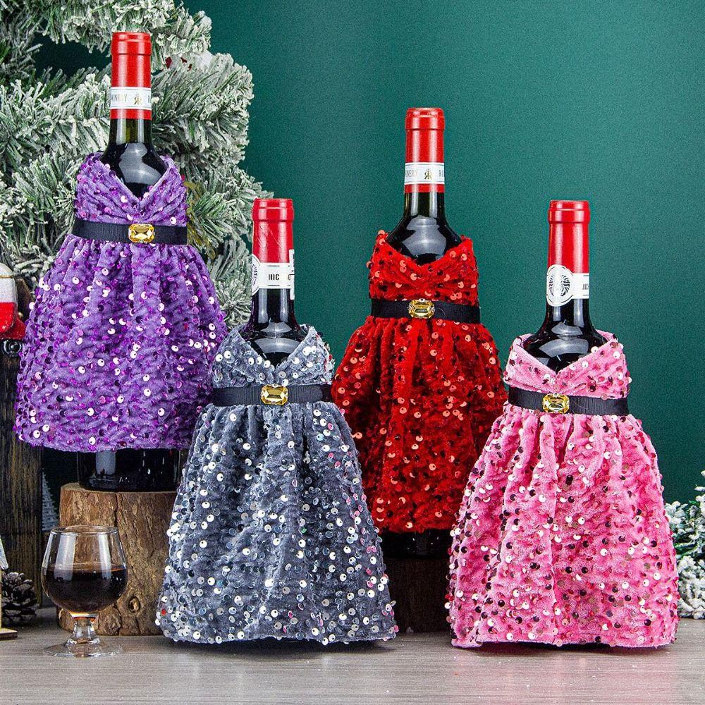 Dress Wine Bottle Covers Dust-proof Champagne Pouch New Christmas Decoration