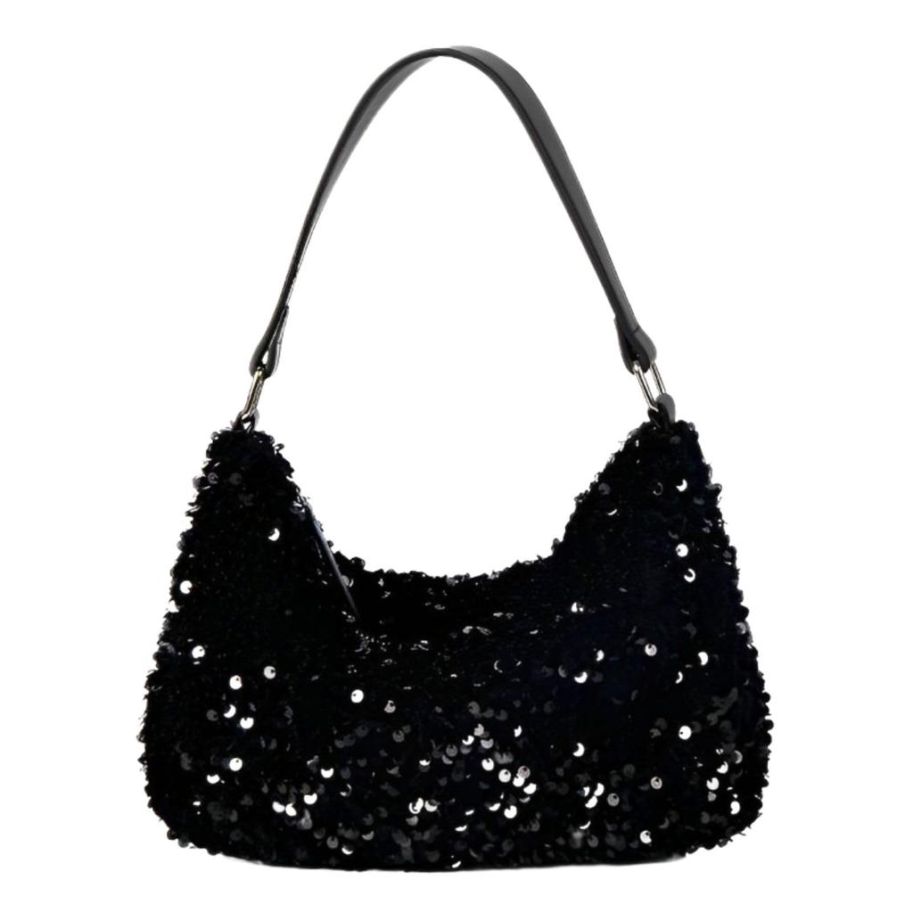 Harugio Sequin Sparkly Bag, Party Bag, Wedding Shoulder Bag, Handbag, Small Pouch, Stylish and Cute, Perfect for Everyday Use, Yukata, Dresses, and