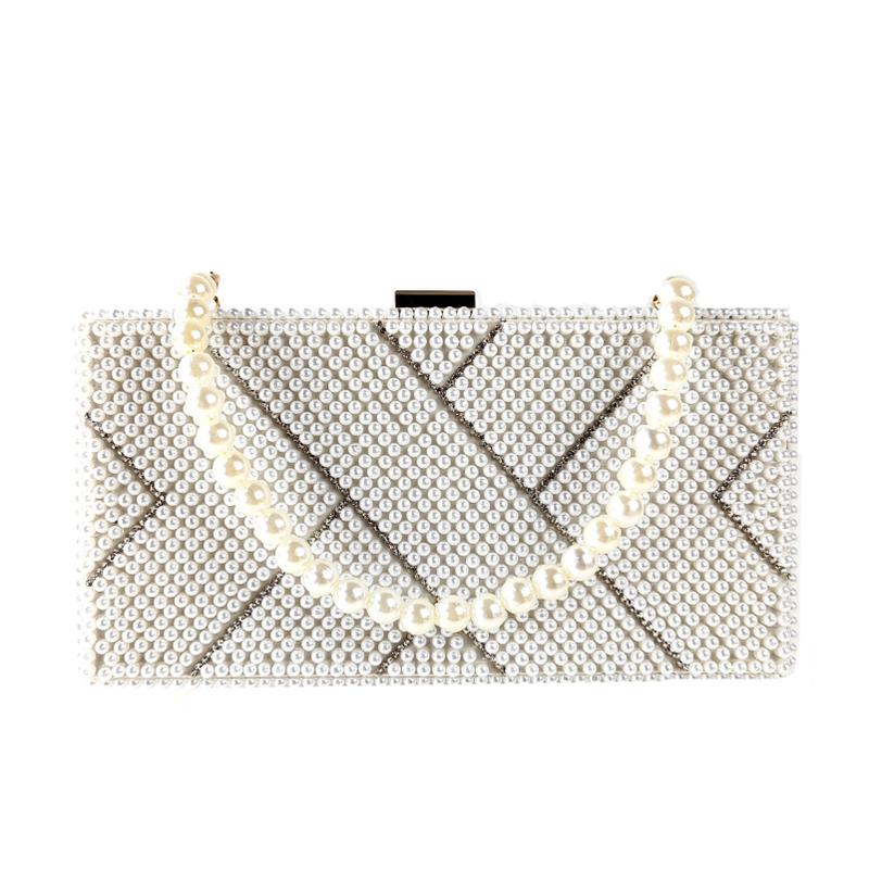 2026 New Brand Designer Retro Full Pearl Pattern Clutch Box Bag Wedding Bridal Square Handbag Fashion Party Dress Crossbody Bag