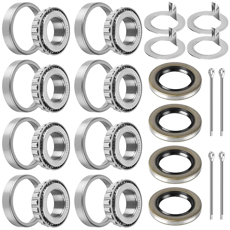 Set Of 2 Trailer Bearing Kit L68149 L44649 Boat Trailer Axle Wheel Hub Bearings Fits For 1-3/8" To 1-1/16" 3500 Lbs Trailer Axle, 171255TB/10-19
