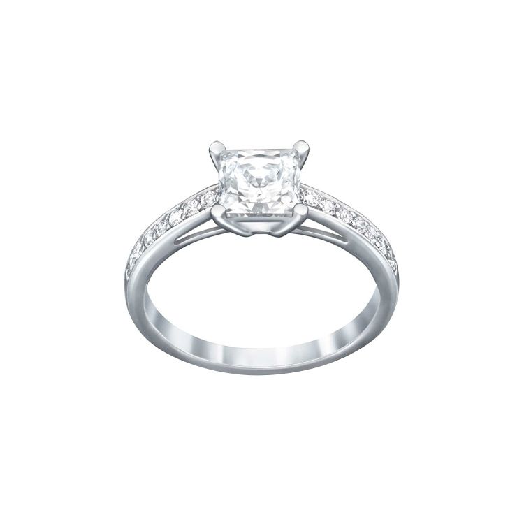 Swarovski Attract Square Cut Ring Women rings Silver Crystal 5032915 Box (Random Color),52
