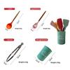 12pc Colorful Kitchenware Cooking Tools Kitchen Silicone Utensil Set Non-stick Spatula Ladle Egg Beaters Tool Gadget Accessories Storage Barrels