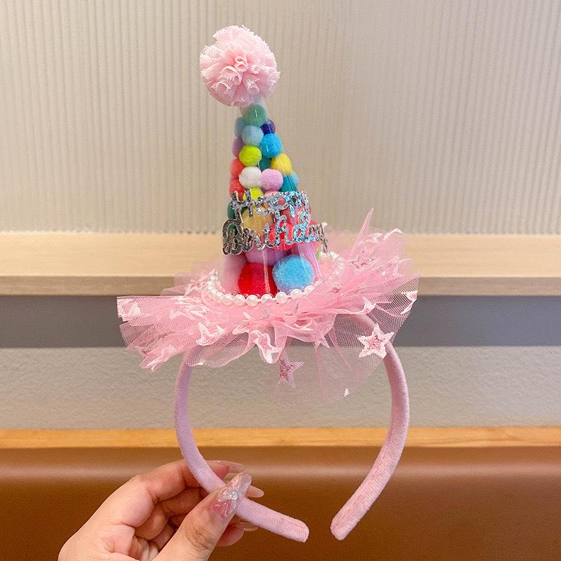 

Little Princess Birthday Cake Hair Accessories - No Damage Headband for Girls, Babies & Children