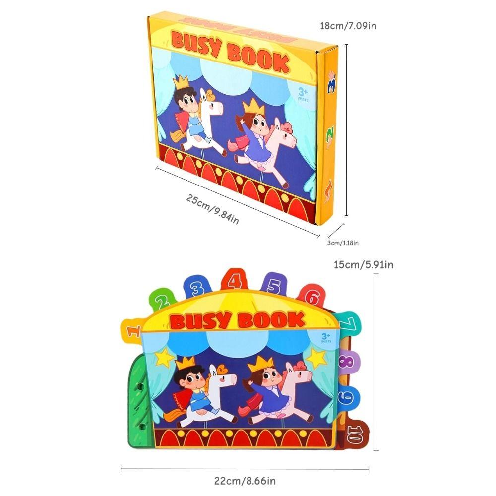 1-10 Quantity Word Cognition Digital Cognitive Quiet Book DIY Kids Busy Book Toy  Birthday Gift