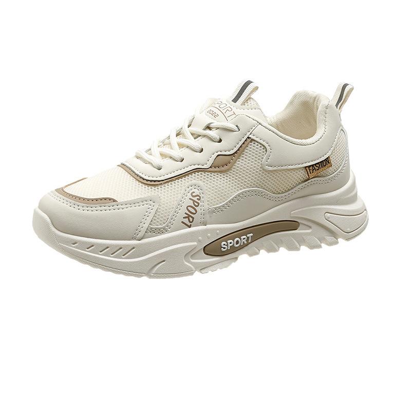 Spring casual sports shoes platform-soled lace-up dad shoes soft-soled running shoes lace-up non-slip student shoes