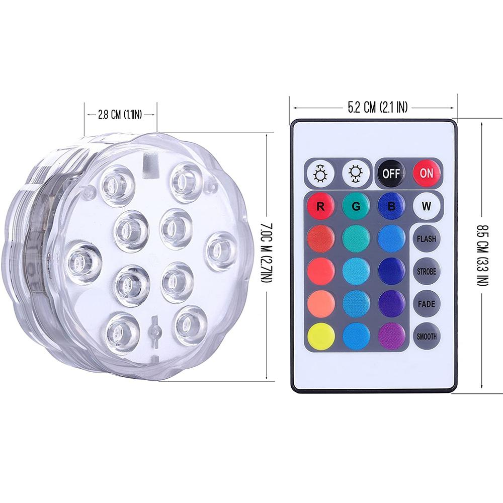 

New 2xWireless Boat RGB Lights for Boat Deck Battery Operated Waterproof Led Light