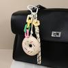 Miu Sweet Style Pu Leather Donut Bag Charm Keychain For Fashion Accessories