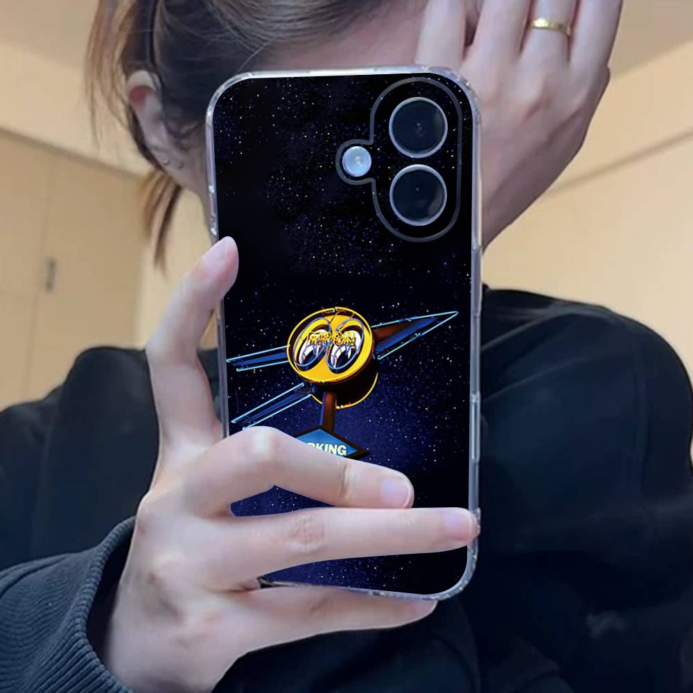 

M-Moon-eyes Luxury Transparent Phone Case For iPhone 17 16 15 11 12 13 14 Pro Max Mini Soft TPU Silicone Plus iPhone 17