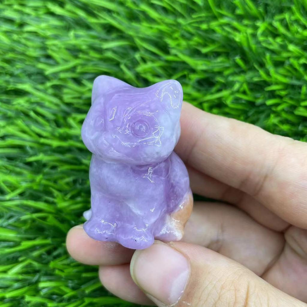 4cm Natural Stones Healing Gemstone Mini Size Carving Crafts Crystal Sitting Cats