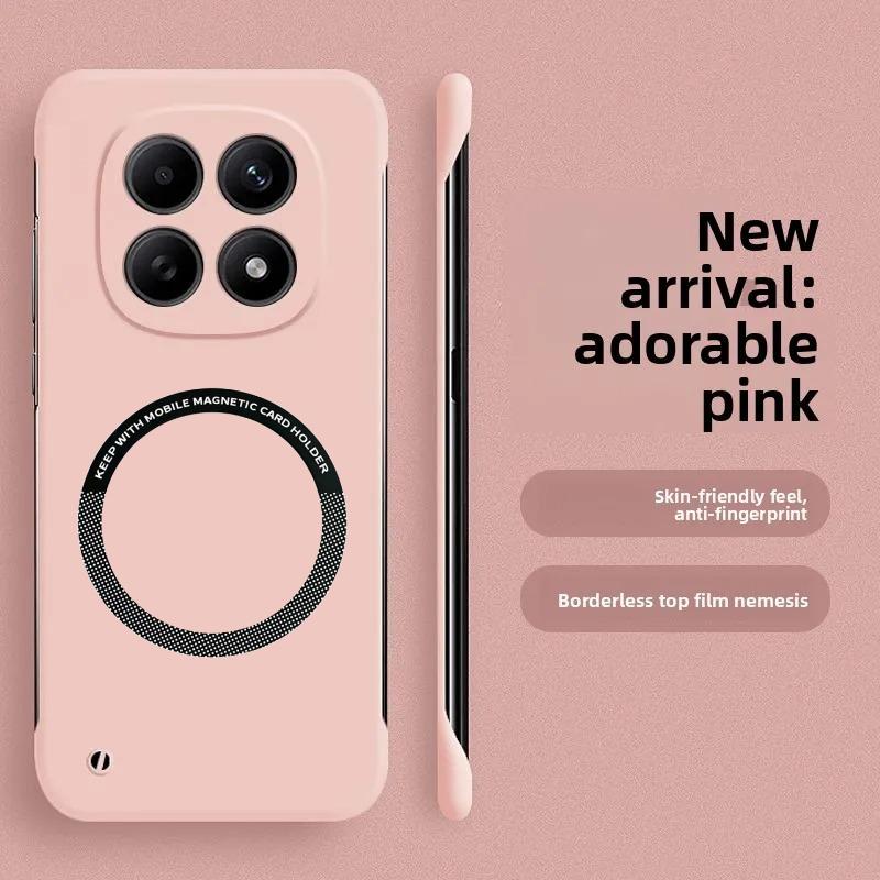 Ultra Thin Frameless Enhance PC Case For Redmi Note 15 Pro 14 Pro Plus 5G Magnetic Bare Machine Feel Shockproof Protection Cover
