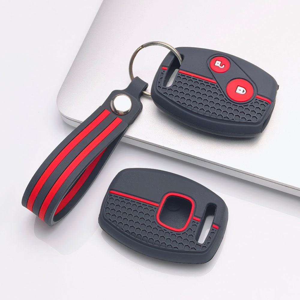 Soft Silicone Car Key Cover Keychain For Honda 7th 8th Gen Accord CRV Odyssey Fit City Civic And Classic Old Model Anti-Scratch Guard
